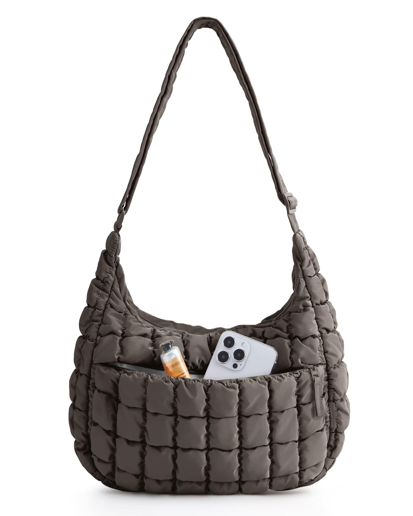 BAGSMART Bolso cruzado acolchado para mujer, bolso de hombro suave y esponjoso p