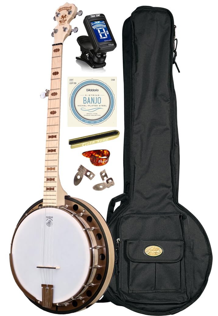 Deering Goodtime 2 5-String Maple Resonator Bluegrass Banjo | Art Deco Inlay, Br