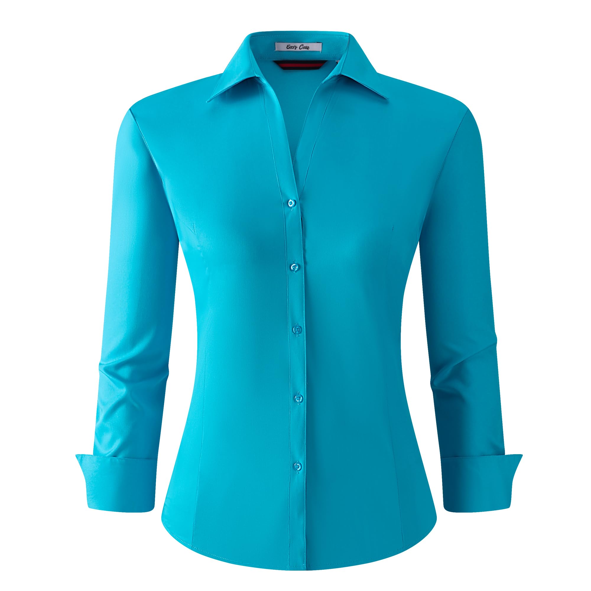 Alex Vando Women's Blouse Button Down Shirt Blouse Made of Bamboo Non-Iron Busin