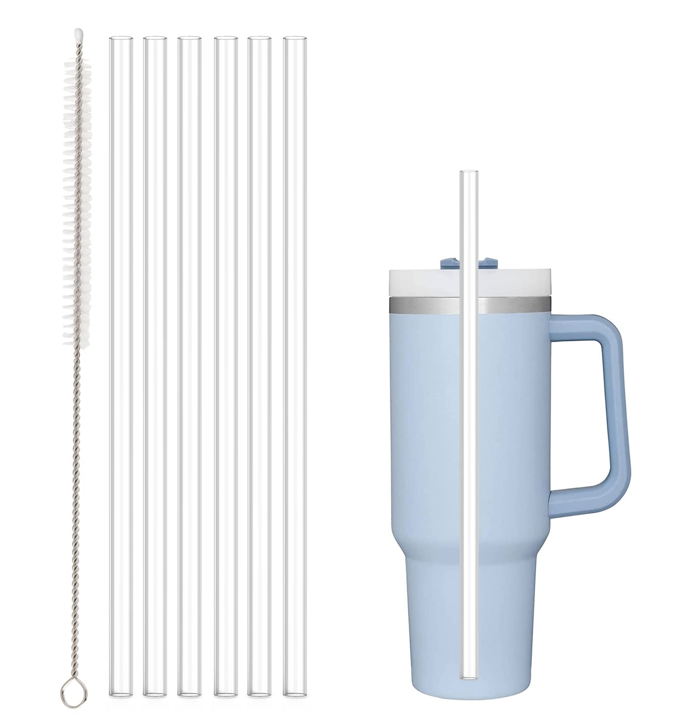 Beonsky Replacement Straw Compatible with Stanley 40 oz 30 oz Cup Tumbler, 6 Pac