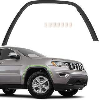 JOLONG Front Right 2017-2021 Fender Flare For Jeep Grand Cherokee | Passenger Side Textured Black Wheel Arch Trim Molding 5XT68RXFAC CH1291118