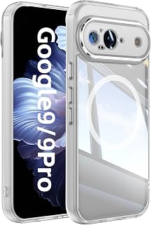 Magnetic Case with Clear Back for Google Pixel 9, Fit for MagSafe