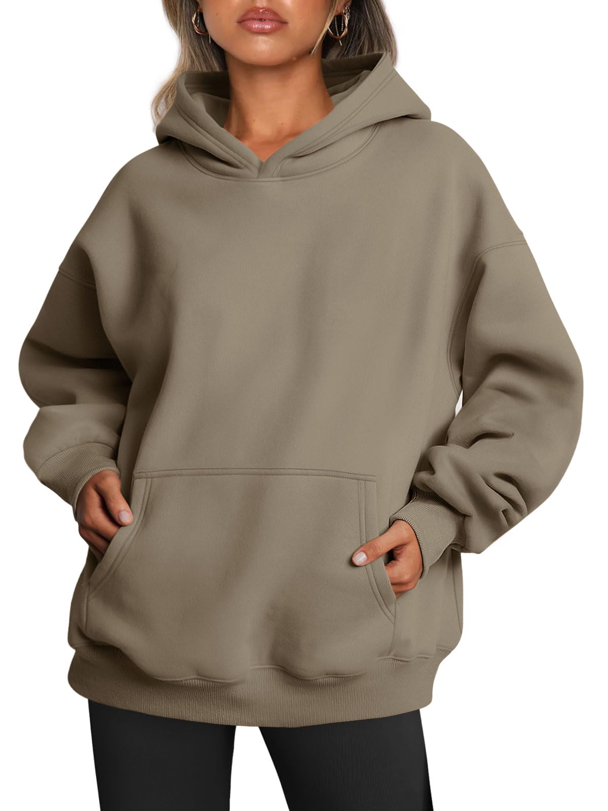 Trendy Queen Womens Hoodies Oversized Sweatshirt | Cozy Fleece Hoodie,Basic Pull