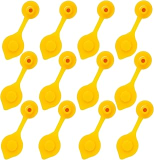 Oraivy 12 PCS Universal Yellow Gas Can Vent Caps, Fuel Can Jug Vent Replacement Leak-Proof for Most Plastic Cans