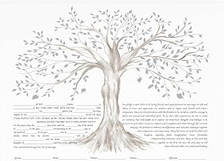 Ketubah - Tree of Life Watercolor Design for your Jewish Wedding (Hebrew/Aramaic/English, 12"x16")