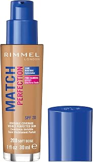 Rimmel London Match Perfection Foundation SPF20, 200 Soft Beige