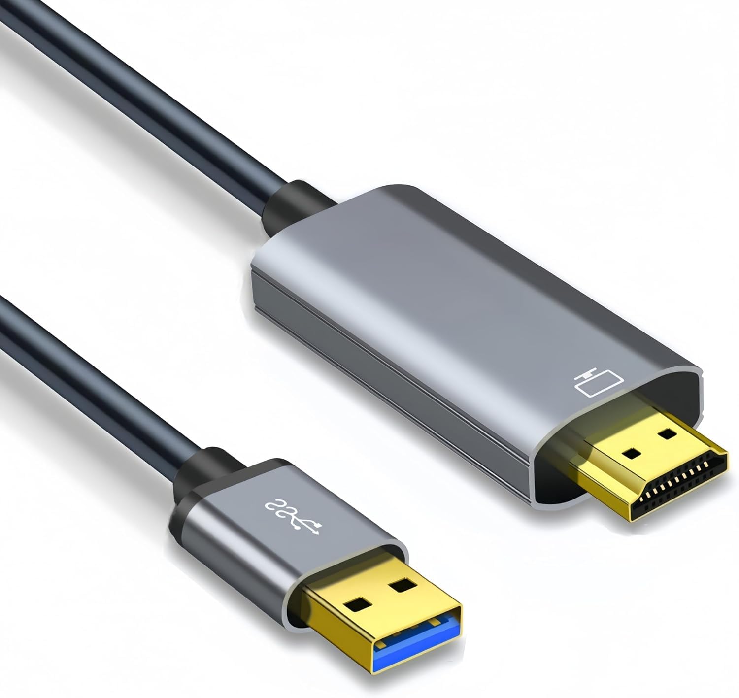 USB to HDMI Cable, Built-in Drivers, 1.2M USB 3.0 to HDMI Male Cable HD 1080P Mo