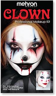 Mehron Makeup Professional Character Kit - CLOWN | All-Inclusive Kit for Halloween &amp; Cosplay. Comes with Makeup, Tools, &amp; Instructions. Cruelty Free &amp; Made in the USA.