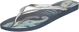 Havaianas Slim Organic Blue Steel/Metallic Flip Flop