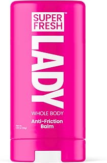 Lady Parts Anti-Chafe and Friction Stick - Prevent Skin Chafe Rash and Irritation - For Thighs, Creases, Folds, Bra-Lines & More - Unscented, Smooth Balm with Aloe