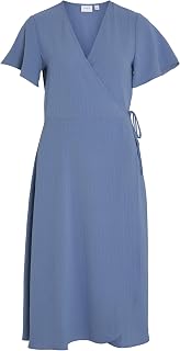 Vila Vilovie S/S Wrap Midi Dress-Noos Women's Dress
