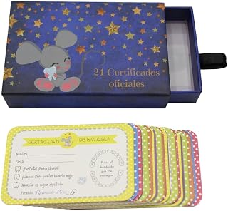 Qué Kawaii® Kit Mouse Perez – Tooth Box with 24 Certificates + Diary + Interactive Story | Gift Child Tooth Fall | Door Ratoncito Pérez Complement
