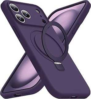 SKYLMW Custodia per iPhone 17 Pro con supporto, 16 cm, viola