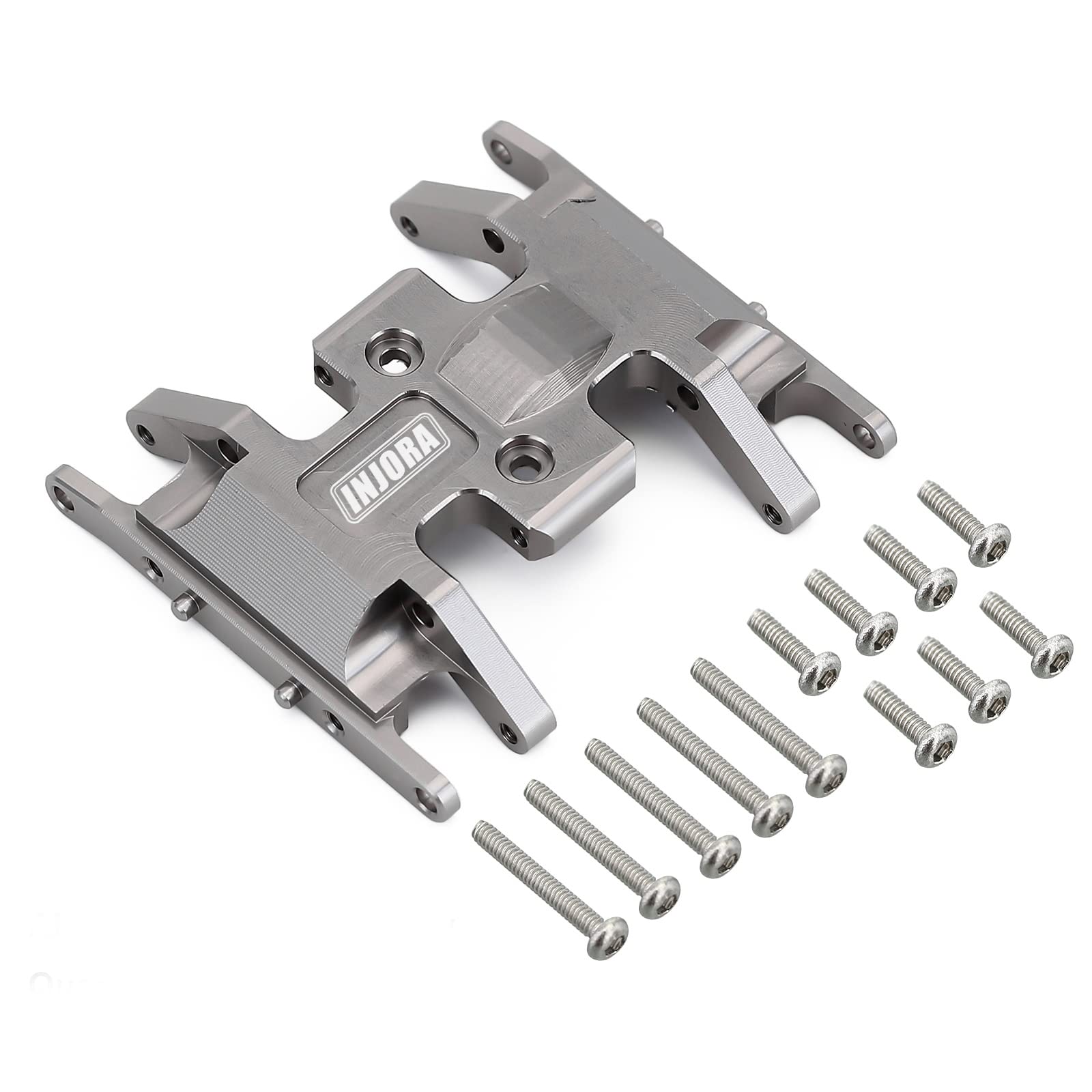 INJORA Brass Skid Plate for 1/24 RC Crawler Axial SCX24 (Grey)