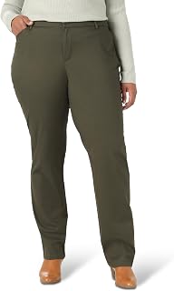 Lee Women's Wrinkle Free Relaxed Fit Straight Leg Trousers