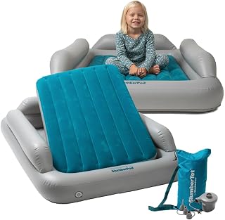 SlumberPod SlumberTot Inflatable Toddler Travel Bed with Safety Bumpers | Portable Kids Air Mattress, Designed for SlumberPod or Standalone, Travel or Home Use, Electric Pump Included, For ages 2+