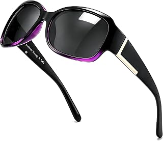 LVIOE Women's Polarized Sunglasses Fashion Curved Design UV400 Protection