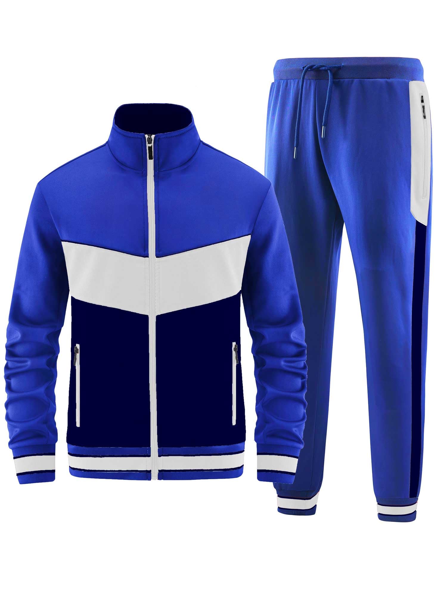 ANOTWENER Men's Tracksuit Jogging Suit Set Sports Suit with Jacket Trousers