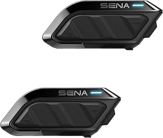 Sena SPIDER X Slim Mesh Intercom Motorcycle Headset Communicator, Dual Pack