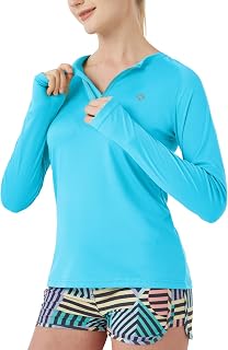 NAVISKIN Women's Long Sleeve UPF 50+ Sun Protection Quick Dry Lightweight Hiking Shirt