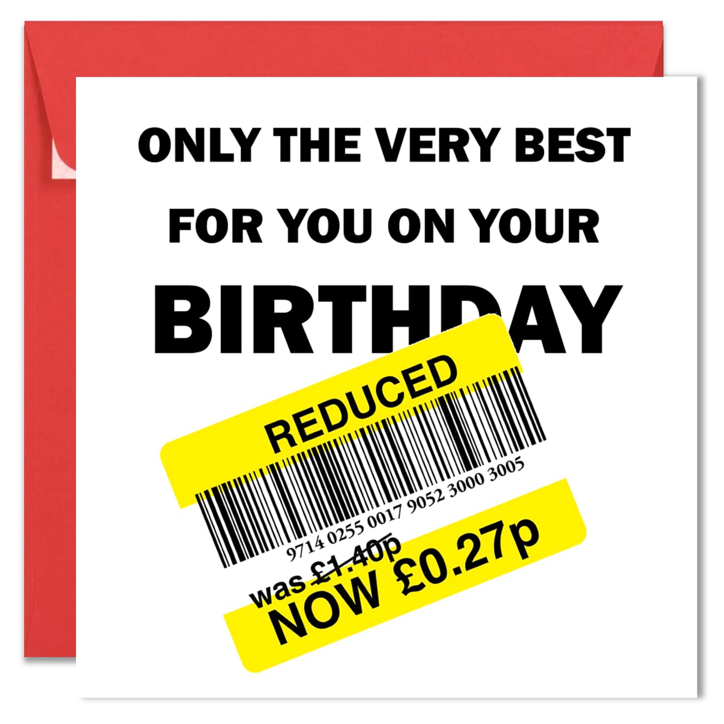 Printperfect - Funny Birthday Card - "The Very Best For You On Your Birthday" Hu