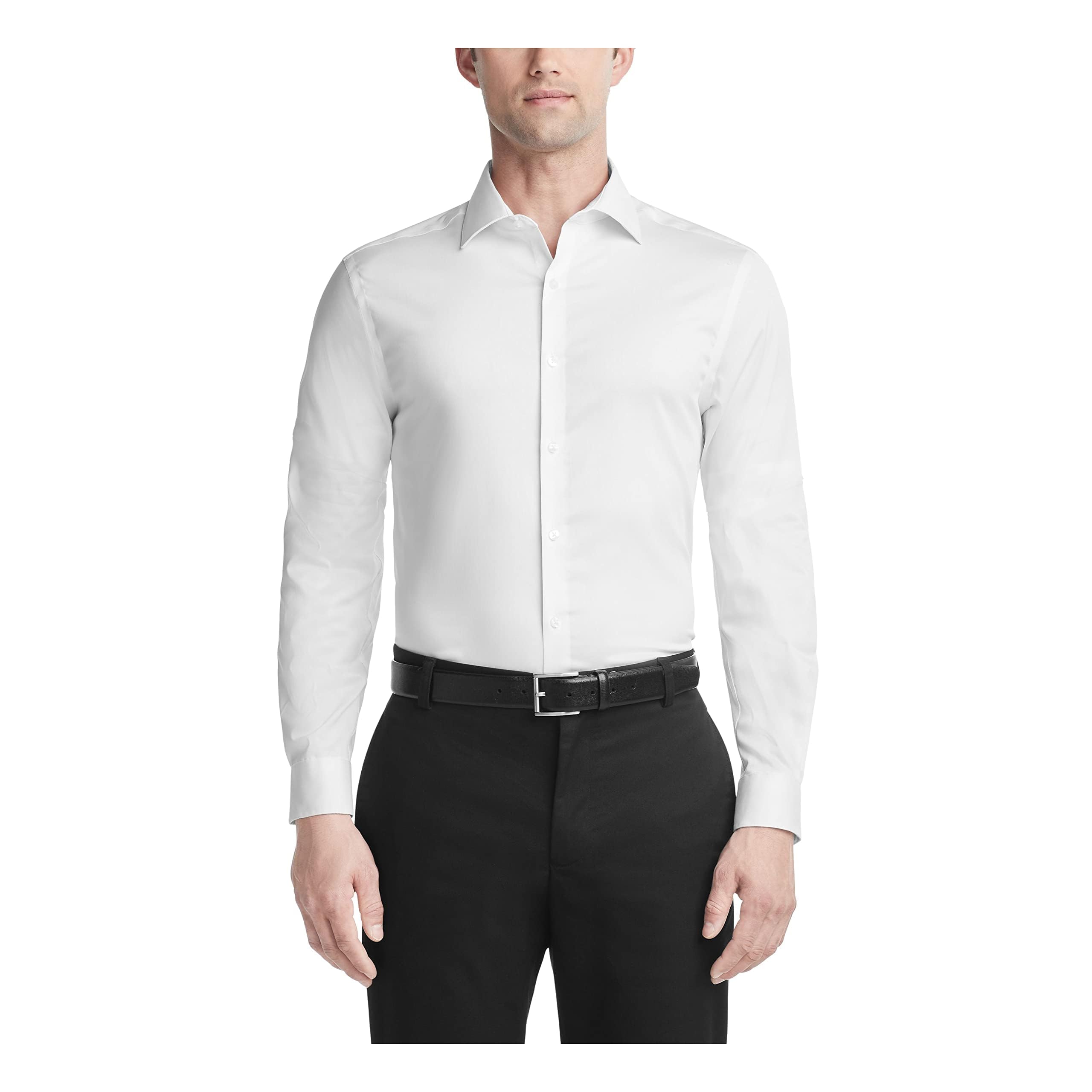 Van Heusen Men's Dress Shirt Slim Fit Ultra Wrinkle Free Flex Collar Stretch