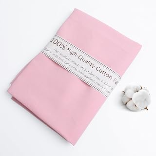 Candy Pink Cotton Fabric,Natural Cotton Poplin Fabric by The Yard 59 Inches Wide 100% Cotton Fabric for Sewing Material Apparel Cloth, Soft Embroidery Quilting 1 Yard