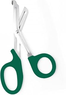 First Aid Scissors, Bandage Tough Cut Tuff-Cut Trauma Medical Shears for Nurses, Paramedics Doctors Students Theatre Hospitals, Veterinary, Firefighter, Rescue, Home and DIY (Green, 6 Inches)
