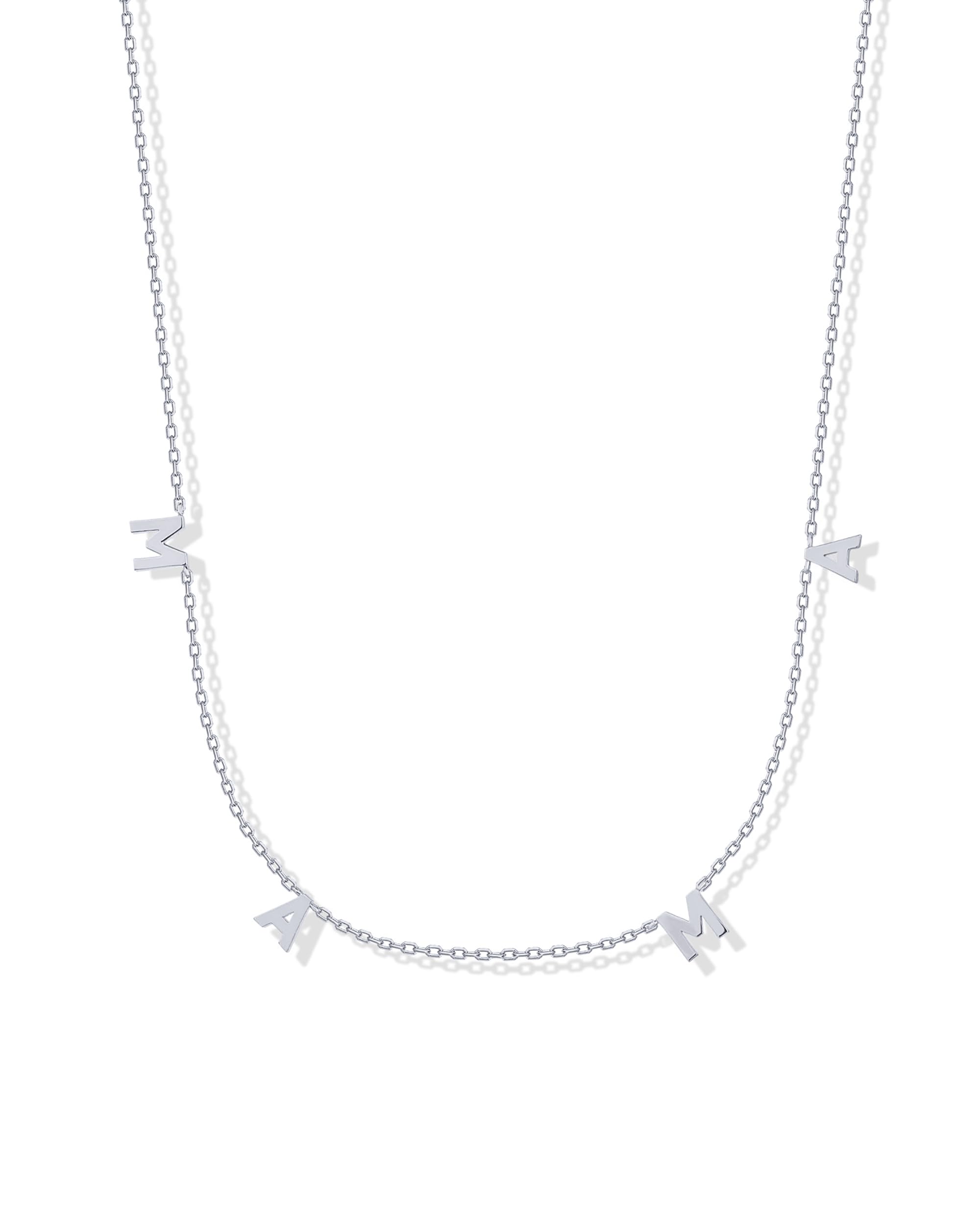 PAVOI 14K Gold Plated Dainty Mom Necklace for Women, CZ Mama Pendant