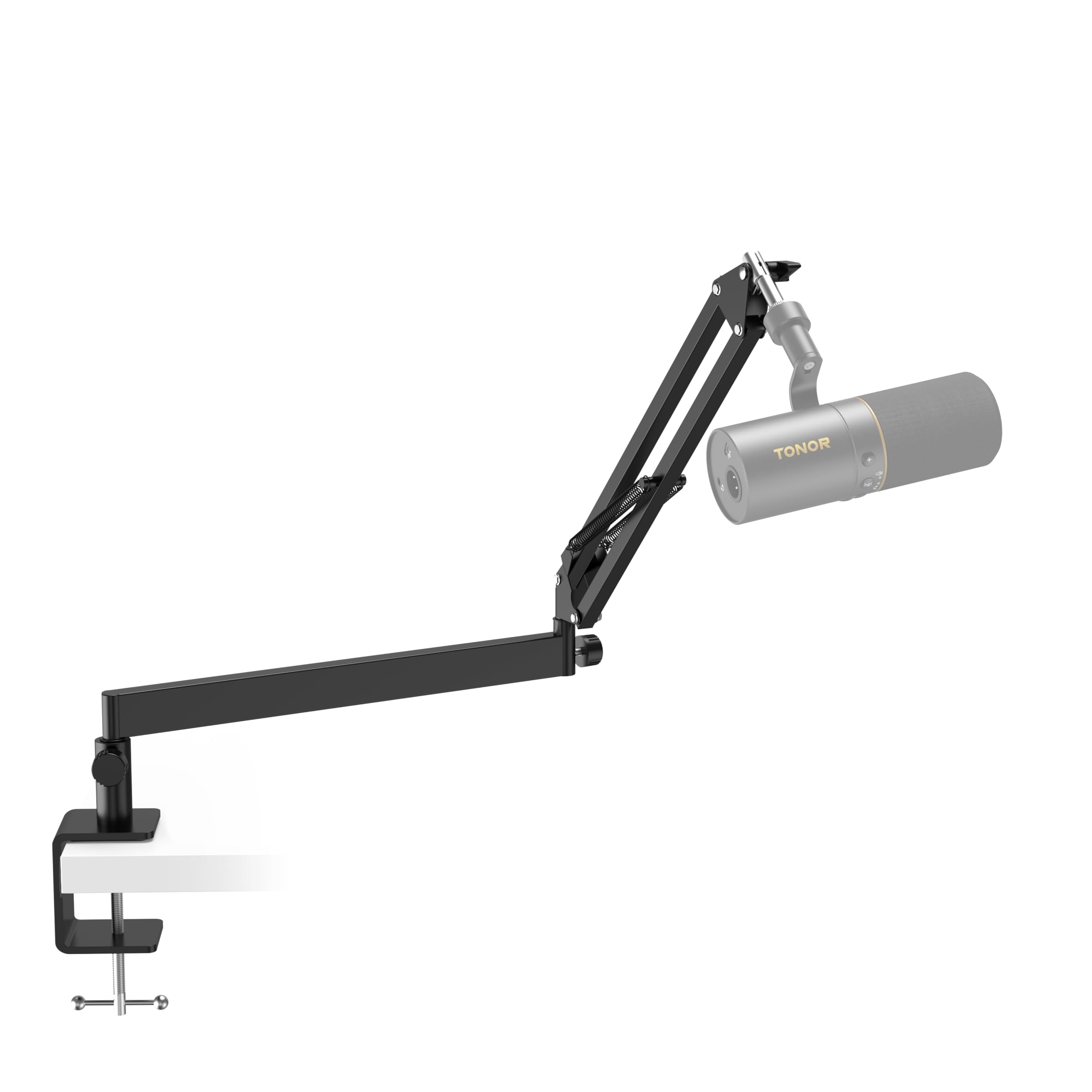TONOR Mic Arm Desk Mount, Low Profile Boom Arm for Microphone, Adjustable Mic St