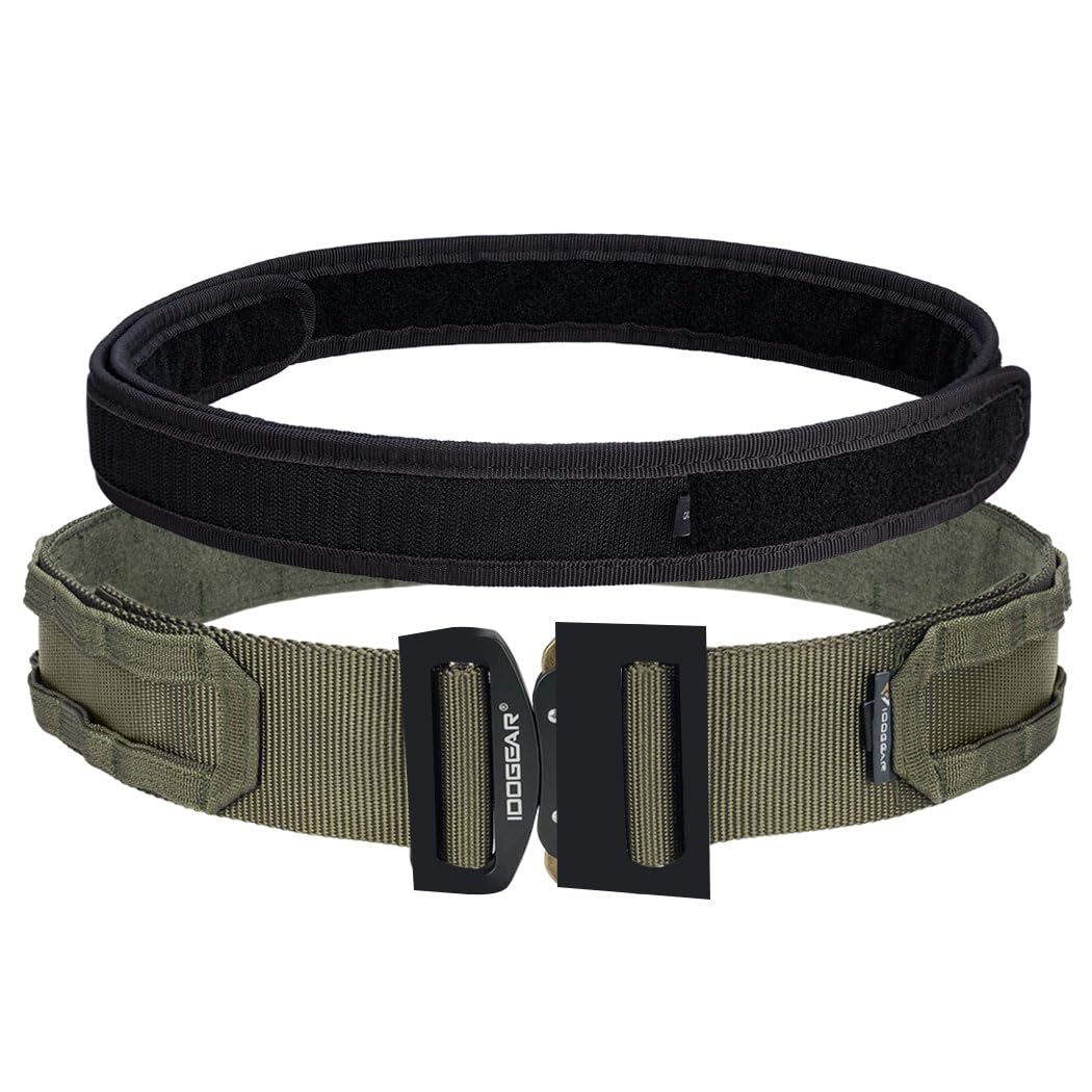 IDOGEAR 1.75/2 Inch Military Tactical Belt MOLLE Belt with Heavy Duty Indoor/Out