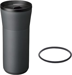Kyocera Vacuum Insulated Tumbler Lid Replacement Parts Gasket Set, Inner Ceramic Coating, No Condensation, Hot and Cold Insulation, CERAMUG Seramug, 16.9 fl oz (500 ml), Dark Gray CTB-L50PC-GY-AZ
