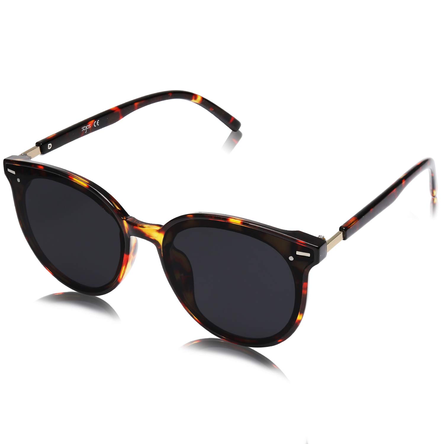 SOJOS Sunglasses Womens Trendy 2026 Retro Vintage Round Shades SJ2067,Large