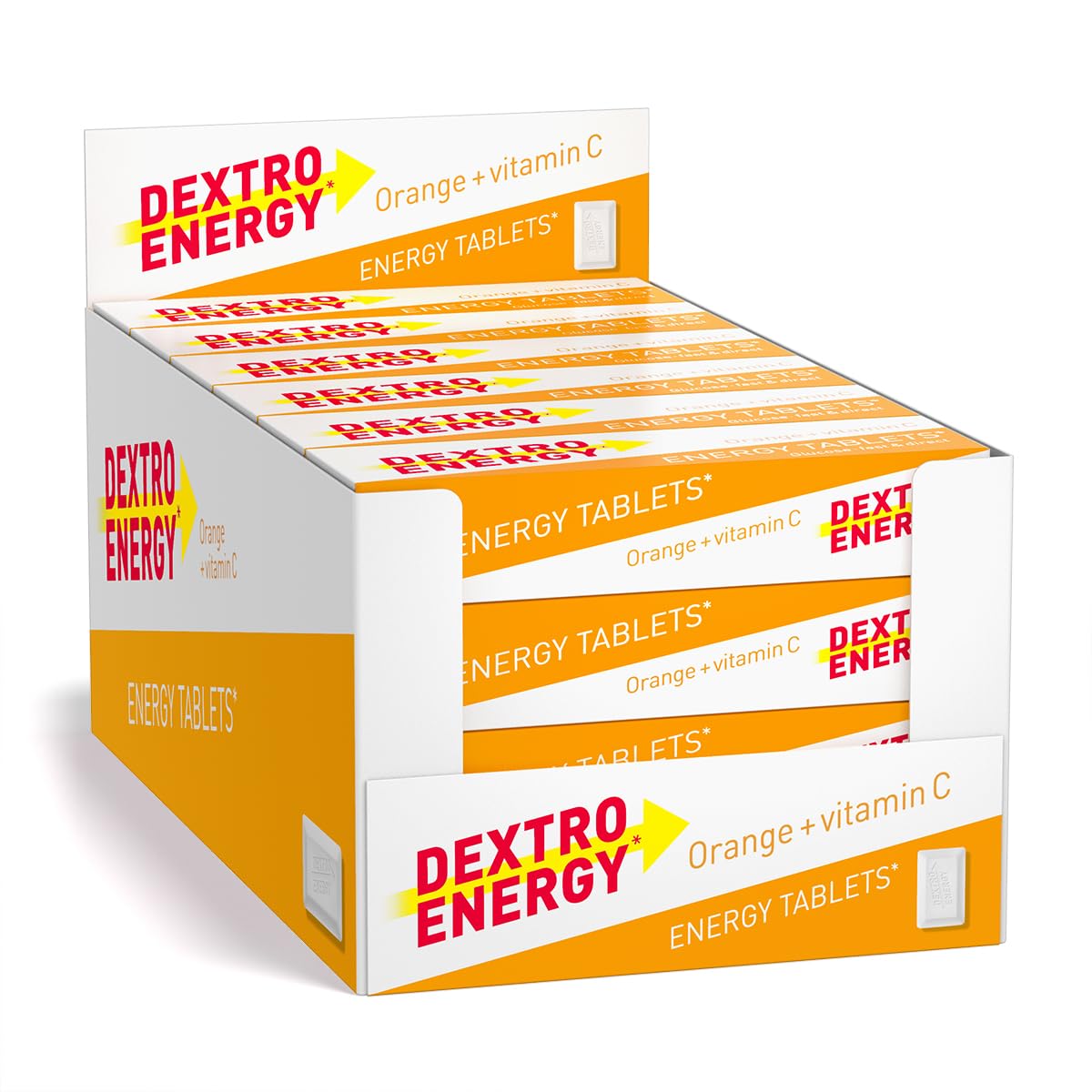 Dextro Energy Orange Glucose Tablets 14 Count (Pack of 24)
