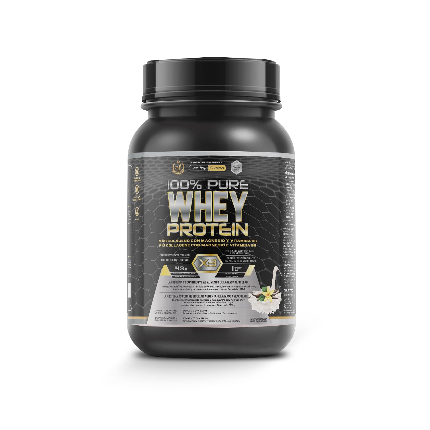 Whey Protein Healthy Fusion | Pure Protein with Collagen, Magnesium and Vitamin 