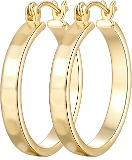 AIGAMIT Gold Hoop Earrings for Women 14K Gold Earrings for Women Earrings