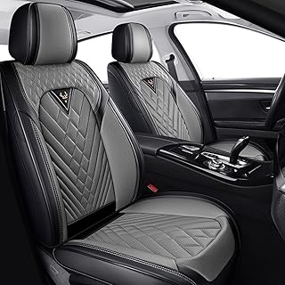 Car Seat Covers for Lexus NX 350 2022-2026, Premium Nappa Leather Waterproof & Anti-Slip, Full Coverage Customized fit Lexus NX 350 Seat Covers Front Set (2 Seats Standard,Black-Gray)