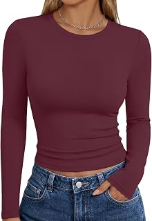 Trendy Queen - Women Fashion Long Sleeve Tops Basic Going Out Crop Top Workout Clothing Y2k