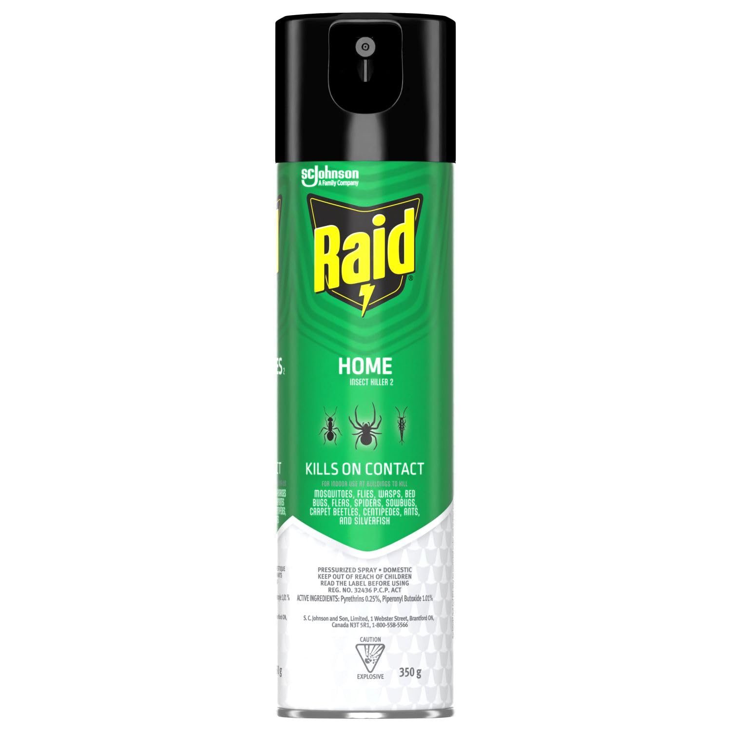 Raid Home Insect Killer Bug Spray, Kills 13 Insects, 350g | Aerosol Bug Spray Ki