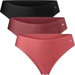 DANISH ENDURANCE Invisible Thongs Microfiber Soft Lightweight Thong for Women, Pack of 3