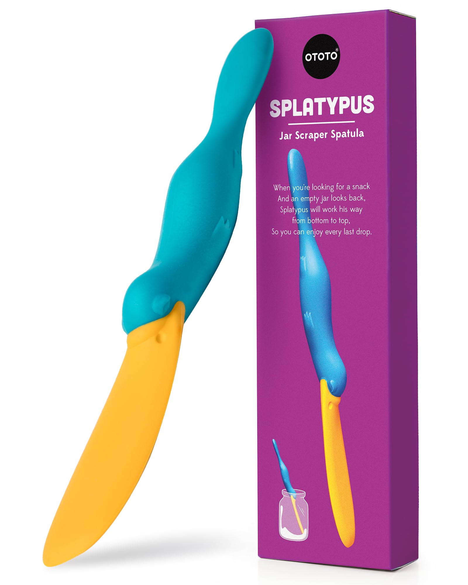 OTOTO Splatypus Jar Spatula for Scooping and Scraping - Unique Fun Cooking Kitch