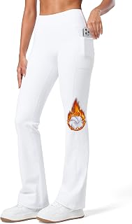 WILLIT Women's Thermal Leggings Yoga Leggings Winter Warm Sports Leggings High Waist with Pockets