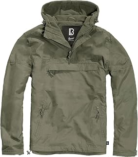 Men's Fleece-Lined Quarter Zip Windbreaker Pullover