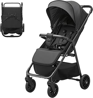 UBRAVOO Baby Stroller for Toddlers with Reclining Seat,Ultra Compact Stroller with Large Storage Basket, Canopy, Parent Handle, Lightweight Push Chair for Travel Buggy and More