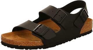 Birkenstock Milano Sandals Antique Natural Leather Espresso Sweater, Men's