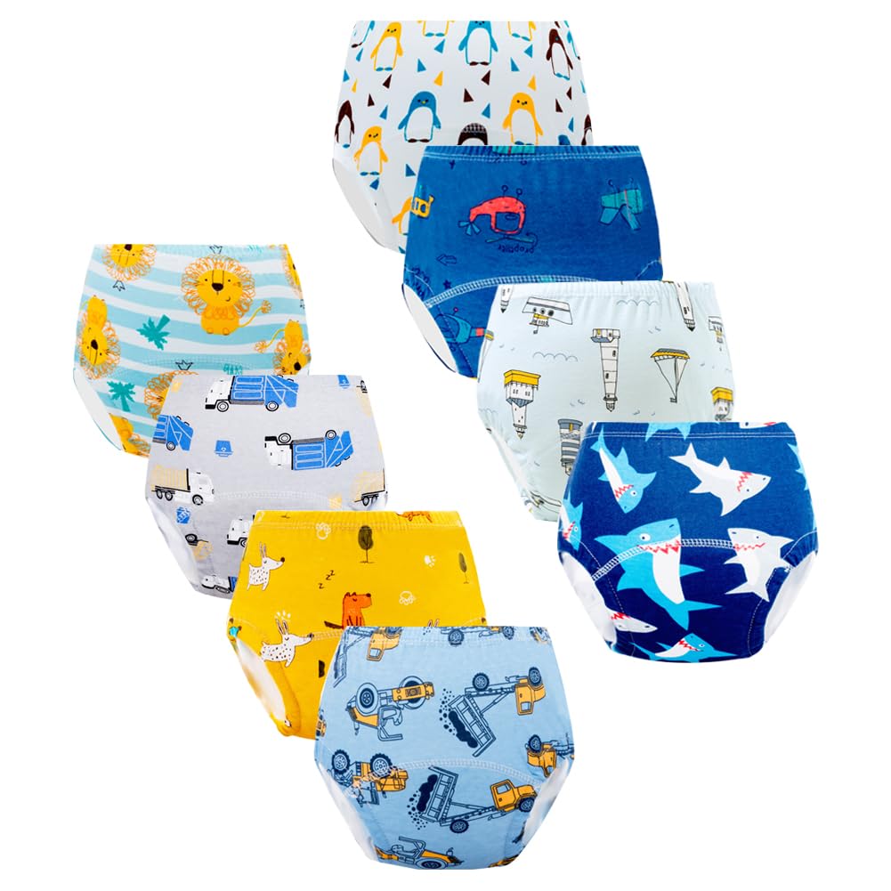Potty Training Underwear for Boys, 8 Packs Toddler Learning Pants | 3-4T, Cotton