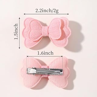 20 Pieces 2.2 Inch Handmade Hair Clips for Baby Girls Small Hair Clips Hair Clips Accessories for Girls and Boys
