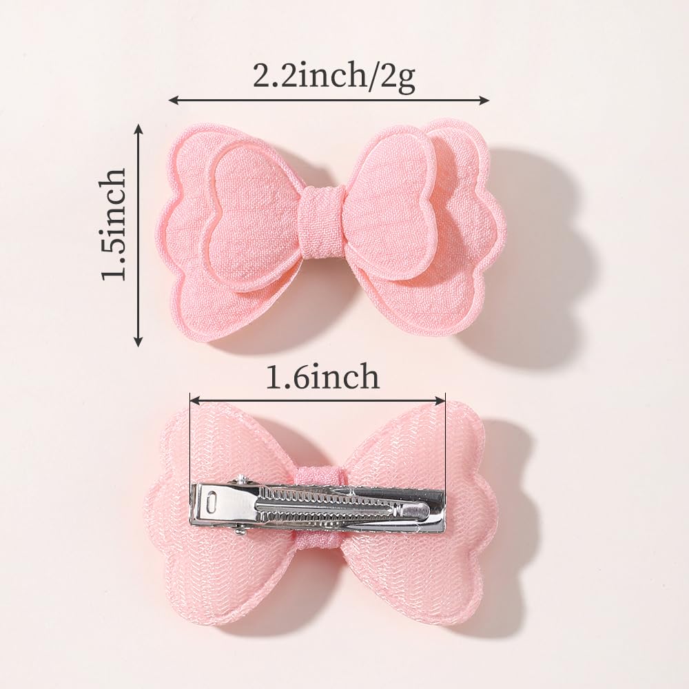 20 Pieces 2.2 Inch Handmade Hair Clips for Baby Girls Small Hair Clips Hair Clip