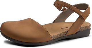 Athlefit Women's Summer Closed Toe Comfortable Flat Sandals