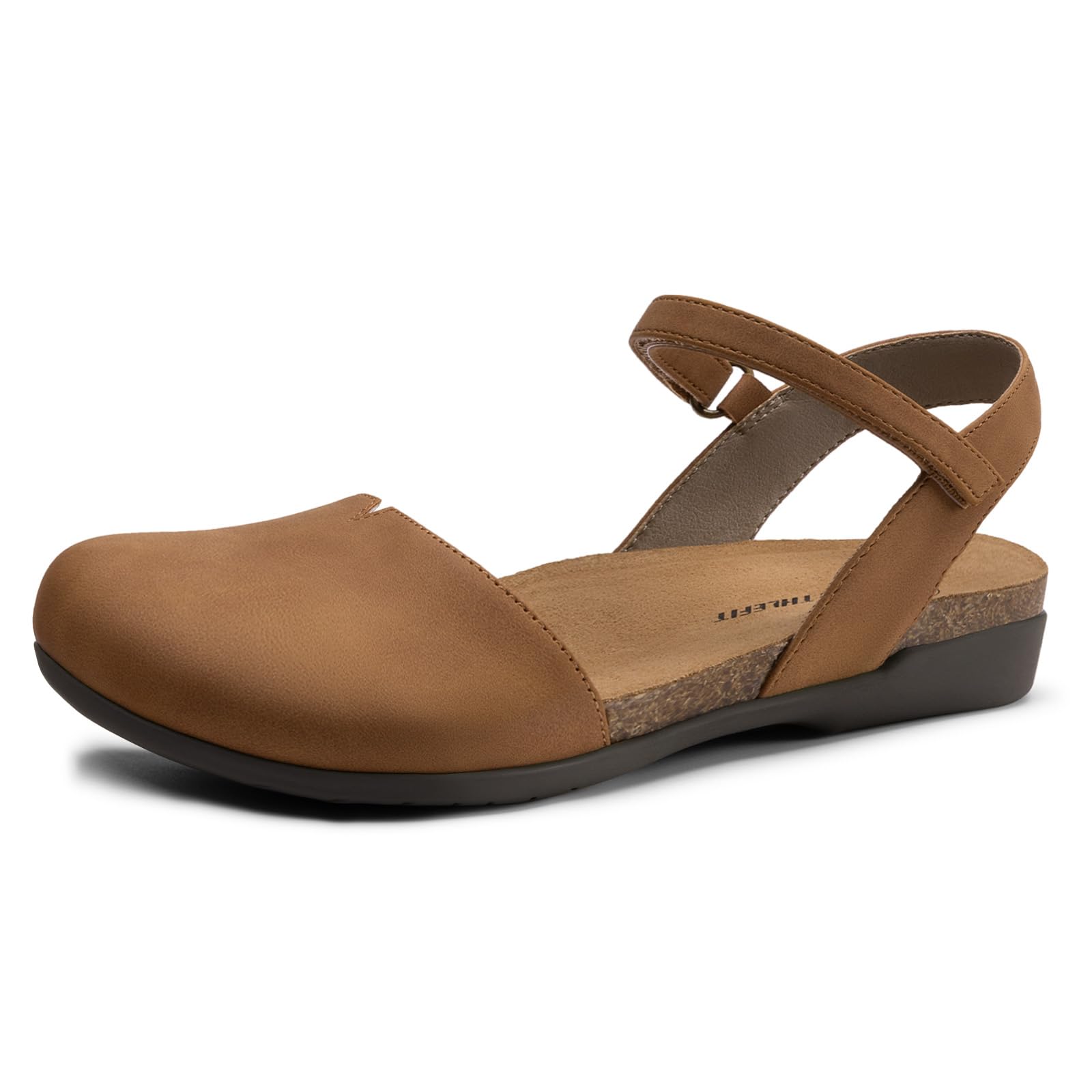 Athlefit Women's Summer Closed Toe Comfortable Flat Sandals